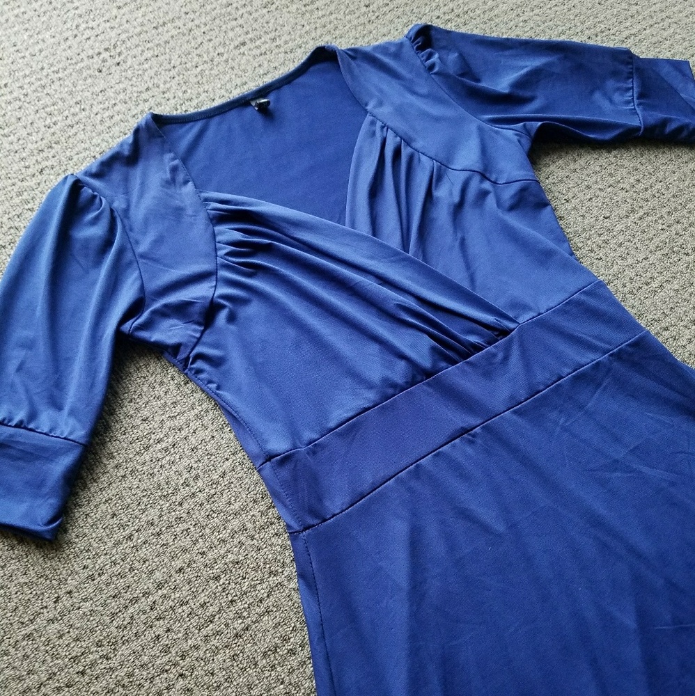 3/4 sleeve drape dress